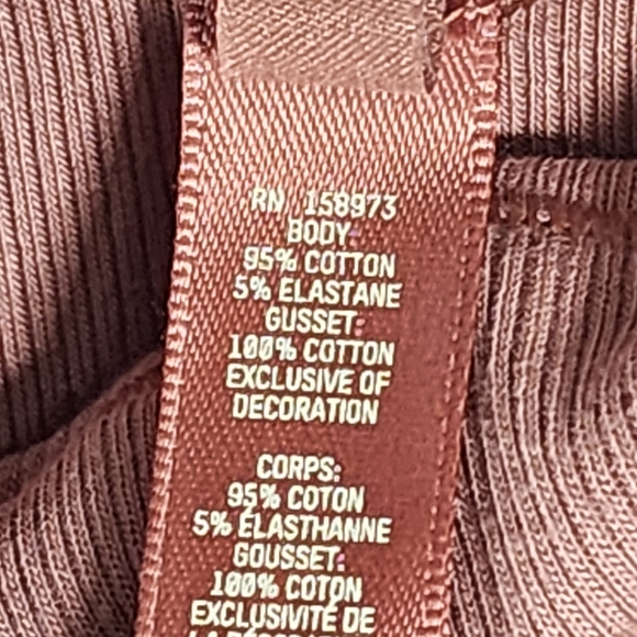 SKIMS COTTON RIB BODYSUIT/ ROSE CLAY/ NWT - Picture 12 of 16